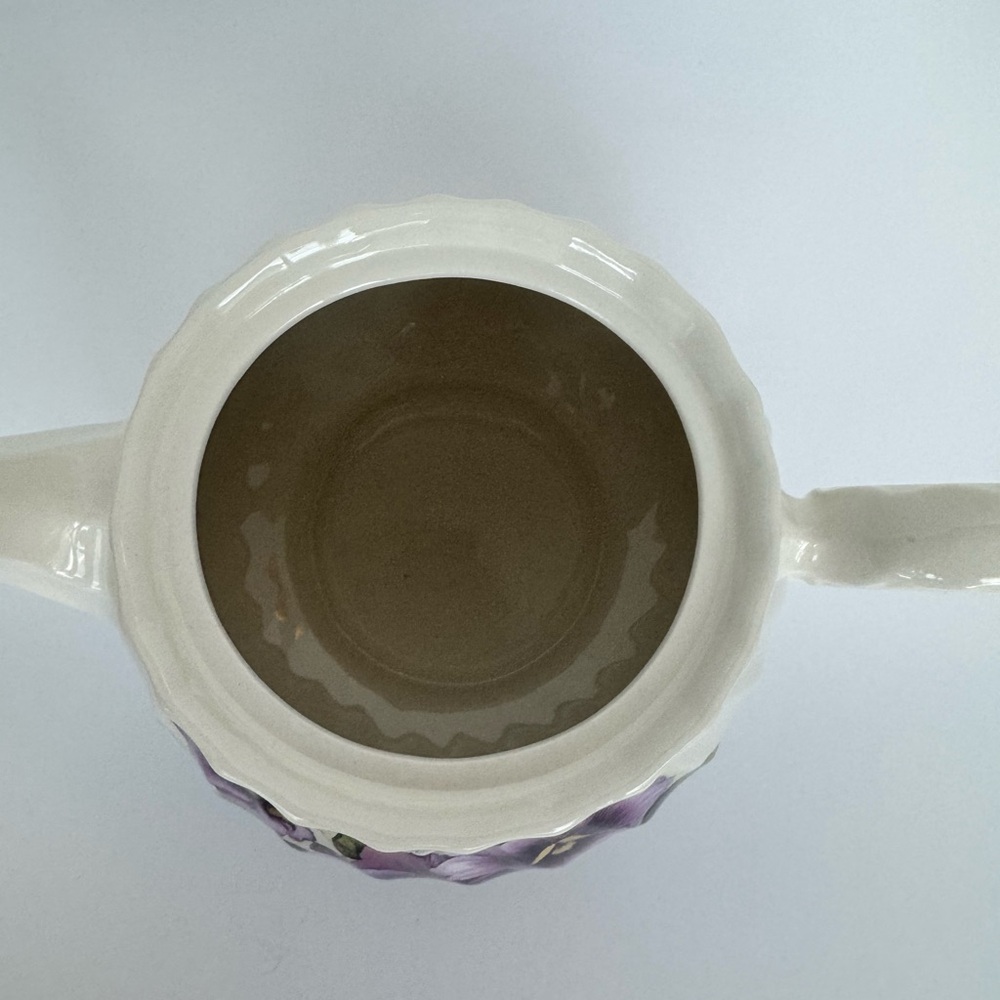 Vintage Crown Windsor Floral Teapot – Purple Pansy Design, Gold Trim (Romania - Picture 10 of 10